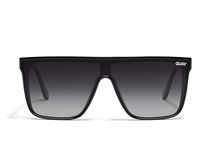 Quay Women's Nightfall Flat Top Shield Sunglasses, Black, Nightfall Medium