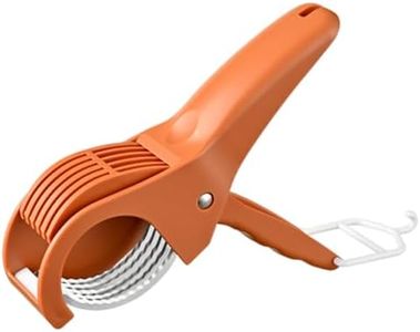 Multifunctional Banana Slicer and Vegetable Cutter, Stainless Steel Slicer Cutter with ABS Handle, for Even Slicing Banana, Carrot, Sausage, Ideal Cutter Tools for Fruit Salad and Kitchen (Orange)