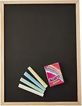 JKG® Chalkboard Set For Children - 4 Chalks & Board Eraser | Non-Toxic & Safe | Kids Blackboards For Walls | Small Chalk Board, Message Kitchen Black Board | Mini Chalkboard Set For Kids (23cm x 30cm)