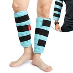 Comfytemp Leg Ice Pack Wrap (2 Packs), Reusable Shin Splints Ice Pack for Injuries, Leg Edema, Swelling, Tendonitis, Sciatica, Varicose Veins, Hot & Cold Compress for Limbs, Calf, Tennis Elbow, Knees