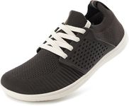 WHITIN Men's Wide Trail Running Shoes Minimalist Barefoot Sneakers Size 7W Gym Fitness Zero Drop Walking Cross Training Lightweight Chocolate 40