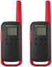 Motorola Solutions, Portable FRS, T210, Talkabout, Two-Way Radios, Rechargeable, 22 Channel, 20 Mile, Black W/Red, 2 Pack