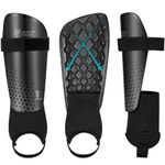 Northdeer Football Shin Guards - Sleeves with Ankle Protection - Shin Pads for Boys Girls Men (Black M)