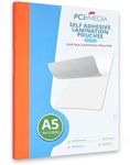 PCL Media ltd® A5 Self Seal Laminating Pouches, Cold Seal Laminating Pouches Finish Size A5 222 x 160mm (Pack of 5) (610050 Celsur Plastics) No Heat or Machine Needed for These Lamination Pouches