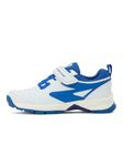 SG Century PACE Bowling Shoes White/India Blue – Durable PU Mesh, EVA Cushioning, High Stability Stud Design