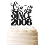 Legend Since 2008 Cake topper,Cheers to 16 Years Birthday Cake Decor,Happy 16th Birthday Anniversary Party Decorations
