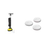 Kärcher 10568220 600 W Floor Polishers, Steel, 4 liters, Black/Yellow + FP303 Waxed Wood Polishing Pads