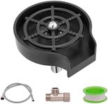 Glass Rinser for Kitchen Sink, Baby Bottle Cleaner with 5 High-Pressure Nozzles, Cup Washer for Sink with Hose, T-Adapter, Tape, and Rubber Gasket, Must Have Kitchen Sink Accessories