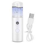 Nano Facial Mister, 30ml Portable Facial Spray Mist Bottle Mini Face Mister Handy Mist Sprayer Facial Mister Mini Steamer Usb Rechargeable Mini Beauty Device for Face Body Spa