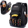 WILAXI PRO Tool Backpack Heavy Duty, Tool Bag Backpack for Men Waterproof Oxford Fabric with Plastic Base, 19IN Large Capacity with 44 Pockets, Padded Back & Straps for All Worksite Environments