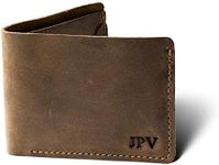 PEGAI Wallet for Men | 100% Leather Personalized Bifold Wallet with ID and Card Holder | Soft Touch Slim Minimalist Design, Leather Wallet | Bureau (Chestnut)