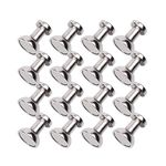 Magnetic Push Pins for Refrigerator Magnets, 16pcs Brushed Nickel for Office, Whiteboard, Map Magnets