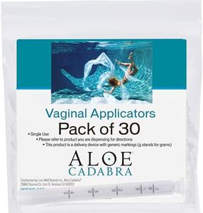 Extra Disposable Vaginal Applicators (30 Pack) Individually Wrapped, Fits Threaded Vaginal Creams and Contraceptive Gels