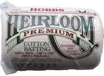 Hobbs Heirloom Premium Cotton Batting/Wadding, King, White Off White