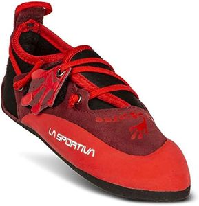 La Sportiva Kids Stickit Rock Climbing Shoe, Chili/Poppy, 13-13.5