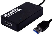 Plugable USB 3.0 to HDMI Video Graphics Adapter with Audio for Multiple Monitors up to 2560x1440 Supports Windows 11, 10, 8.1, 7, XP, and Mac