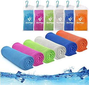 Cooling Towel,Vofler 6 Pack Cool Towels Microfiber Chilly Ice Cold Head Band Bandana Neck Wrap (40"x 12") for Athletes Men Women Youth Kids Dogs Yoga Outdoor Golf Running Hiking Sports Camping Travel