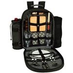 Picnic at Ascot Original Equipped 2 Person Picnic Backpack with Cooler, Insulated Wine Holder & Blanket - Designed & Assembled in The USA