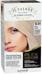 Il Salone Milano Plex Rebuilder Permanent Hair Color Cream - 12.01 Iced Platinum Professional Hair Dye Kit for a Natural Gloss & Glaze - Paraffin, Paraben, and Alcohol Free