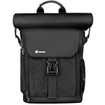 TARION Camera Backpack Rolltop Photography Backpack with Removable Laptop Case 2 in 1 Large Capacity Camera Bag with Waterproof Rain Cover for DSLR SLR Cameras (SP-01 Black)