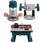 Bosch 1617EVSPK 12 Amp 2-1/4-Horsepower Plunge and Fixed Base Variable Speed Router Kit with 1/4-Inch and 1/2-Inch Collets & Bosch RA1181 Benchtop Router Table