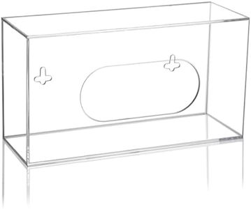 Aphbrada Glove Box Holder Wall Mount Glove Dispenser, Clear Acrylic Glove Rack Glove Holder Organizer for Disposable Gloves, Tissue Box Cover - Glove Dispenser for Kitchen, Lab, Garages, Office