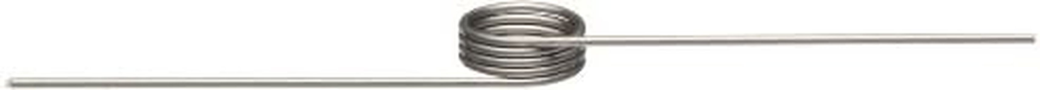 302 Stainless Steel Torsion Spring, Right Hand Wind Direction, 180° Deflection, 0.767" OD, 0.063" Wire Size, 2" Leg Length, 0.5" Mandrel Size, 0.475" Min. Axial Space (Pack of 10)