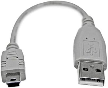 StarTech.com Cable USB de 15cm para Cámara - 1x USB A Macho - 1x Mini USB B Macho - Adaptador Gris