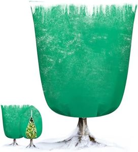 SAMORE 79" x 98" Plant Covers Freeze Protection 2.8oz/yd² Extra Large Heavy Duty Tree Cover Winter Frost Protection for Outdoors Plants Fruit Tree Wrap Bag with Zipper & Drawstring (Green, 1 Pack)