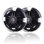 Scooter Wheels 80mm Pair, 2 pcs LED Flash Replacement Wheels for Maxi Micro Rear Wheel, Scooter Accessories for Girls Boys, Black