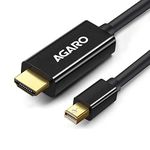 AGARO Mini Displayport Mini Dp To Hdmi Male To Male Cable Thunderbolt Port Compatible With Laptop, Personal Computer Macbook Air/Pro, Surface Pro/Dock, Monitor, Projector, 3 Meter (9.8 Feet) Black