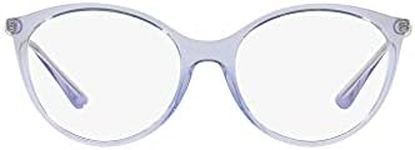 Vogue Eyewear Women's Vo5387 Oval Prescription Eyewear Frames, Transparent Lilac/Demo Lens, 51 mm