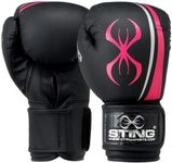 STING Olympics Sponsor - Armaplus Boxing Gloves | for Competition & Training (10OZ, Black/Pink)