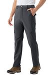 donhobo Mens Hiking Pants Adventure Quick Dry Outdoor Lightweight Fishing Travel Mountain Trousers with Zipper Pockets Dark Grey 40