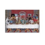 Hip Hop Music Rapper Star Legend The Last Supper Poster Decorative Painting Canvas Wall Posters And Art Picture Print Modern Family Bedroom Decor Posters 12x18inch(30x45cm)