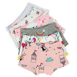 Closecret Kids Series Baby Underwear Little Girls' Cotton Boyshort Panties (Pack Of 6), Style 2, 3-4T, Multicolor