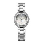 Fastrack Vyb Celeste Quartz Analog Mother of Pearl Dial Steel Sheet Metal Strap Watch for Women-Fv60043Sm01W, Band Color:Silver