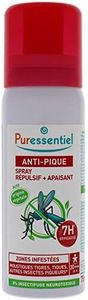 Puressentiel - Anti-pique - Spray Répulsif Apaisant anti-moustiques et tiques - Corps et visage - Zone infestée tempérée et tropicale - Formule naturelle - Efficacité 7H - 75 ml