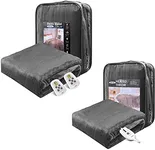SUNVIVI Electric Throw 50" x 60" & Heated Blanket King Size, 5 Years Warranty, Double-Layer Flannel, ETL Certified, Machine Washable, Grey
