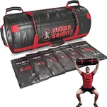 Rubberbanditz Extra Large Fitness Sandbags for Working Out with Handle - Heavy Duty Sand Bags for Weight Training - Gym Equipment for Home - 50 lb Exercise Bag and Conditioning