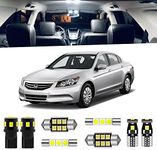 ENDPAGE 12-Pieces Accord LED Interior Light Kit for Honda Accord 2003 2004 2005 2006 2007 2008 2009 2010 2011 2012 White 6000K Interior LED Lighting Package + License Plate Lights, Install Tool