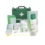 Safety First Aid Group Workplace First Aid Kit (Medium 11-20 Persons) Economy HSE-Compliant with Inspection Tags, Accident Book, Wall Bracket, Extra Plasters