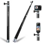 REYGEAK Extension Selfie Stick Long Pole Invisible (106inch/270cm), Light Carbon Fiber Extension Monopod for Go Pro Max Hero 12 11 10 9 8 7 6 One X2 X3 RS Go 3 DJI Action 4 3 Accessories