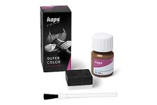 Kaps Super Color, Dye for Natural, Faux Leather and Fabric, Paint for Shoes, Boots and Bags with Sponge and Brush (157 - Leather)