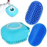 Zxglxinyao Dog Bath Brush, 3 Pcs Dog Shampoo Brushes, Dog Bath Scrubber, Pet Dog Shampoo Dispenser Brush, Silicone Dog Scrubber for Bath Massage Brush for Short & Long Haired Dog Shower Washing Brush