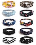 FAMEZA Headbands for Women Boho - Twist Knot Womens Head Band Stretchy - Criss Cross Head Wrap Girls Hair Bands Vintage Hair Accessories