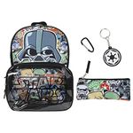 Star Wars Darth Vader Chibi Characters 5 Piece Kids 16" Backpack Set