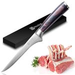 PAUDIN Filleting Knife, Sharp Boning Knife 6 Inch, German High Carbon Stainless Steel Blade Fish Knife with Comfortable Wooden Handle, Kitchen Knife for Home and Restaurant with Gift Box