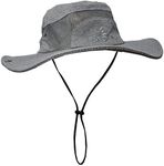 JAOAJ Mens Sun Hat Wide Brim Summer Safari Hat, Cotton Fishing Boonie Hat UV Hats, Breathable Mesh Bucket Gardening Hats with Adjustable Chin String