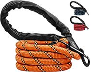 Candure 5FT Dog Leash - One-Size-Fits-All Rope Leash with Anti-Slip Soft Padded Handle and Highly Reflective Threads, Water Resistant Dog Lead for Large, Medium and Small Dogs